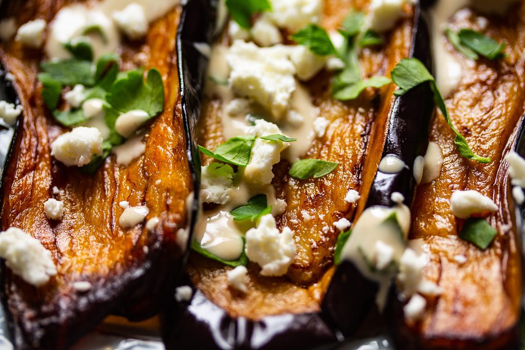 Aubergine Tahini Feta