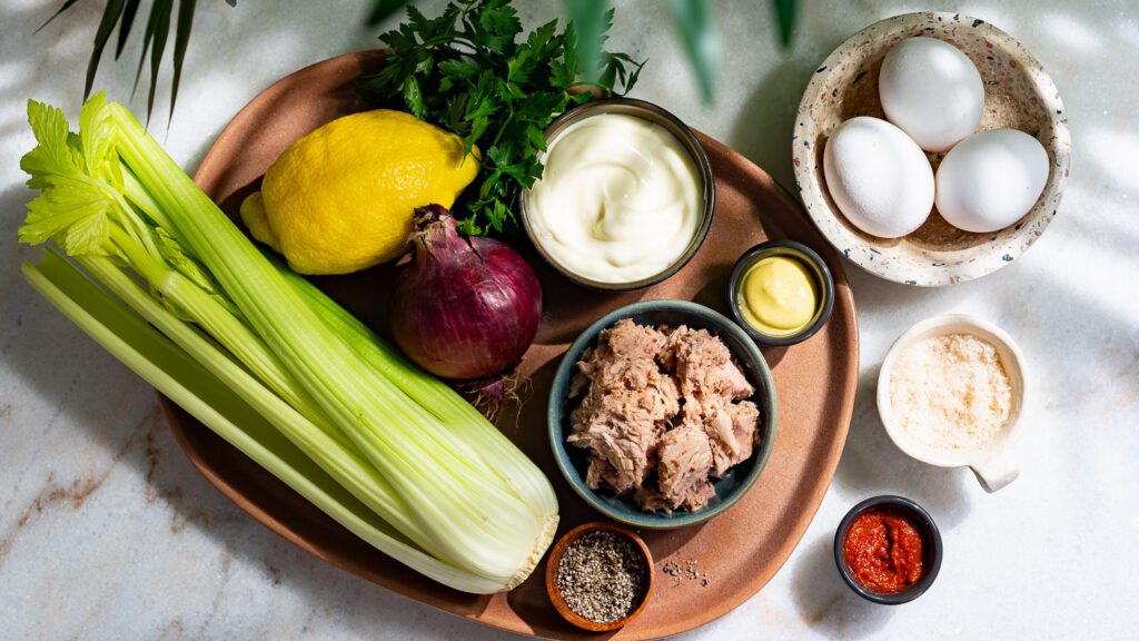 Ingredientes para la ensalada de atún