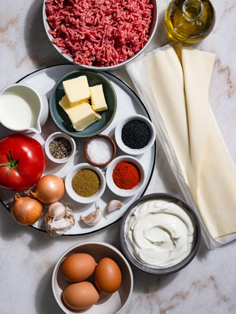 Börek with minced meat Ingredients